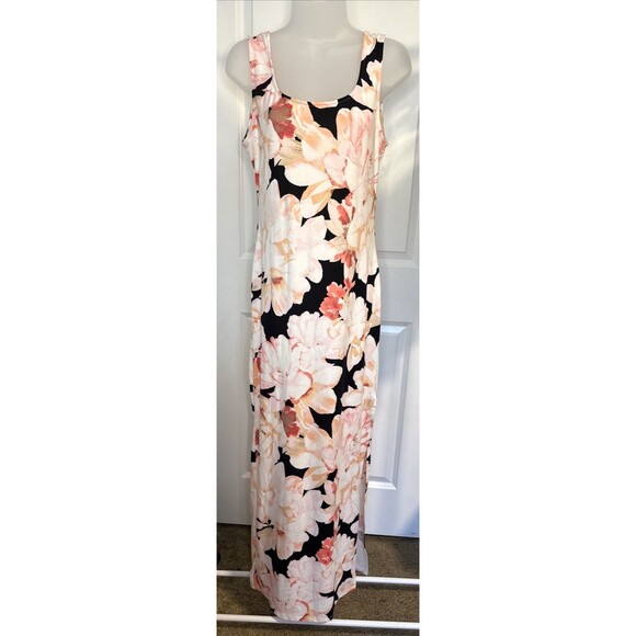 Haute Monde Other - Maxi‎ L tank dress Side Slit long bodycon stretch Sexy Sleep Lounge Soft Girl